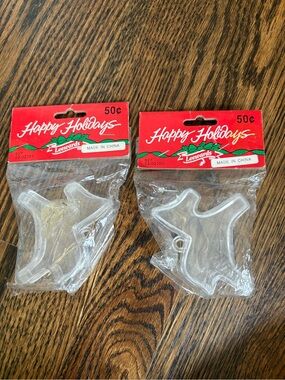 Leewards Plastic Fillable Rocking Horse Trinket Box Ornament DIY Kit Lot Of 2